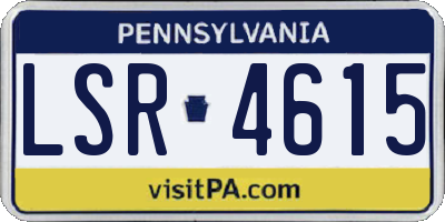 PA license plate LSR4615