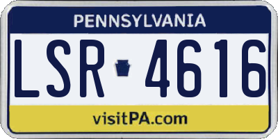 PA license plate LSR4616