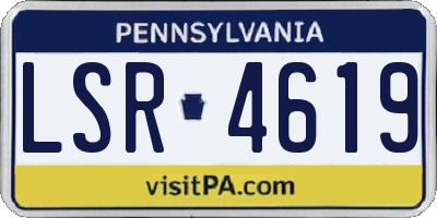 PA license plate LSR4619