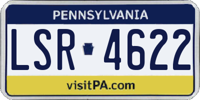 PA license plate LSR4622