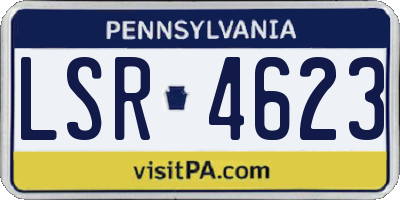 PA license plate LSR4623