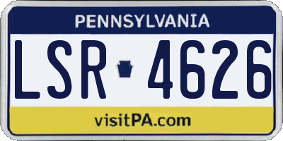 PA license plate LSR4626