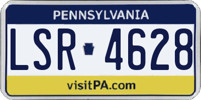 PA license plate LSR4628