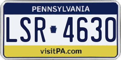 PA license plate LSR4630