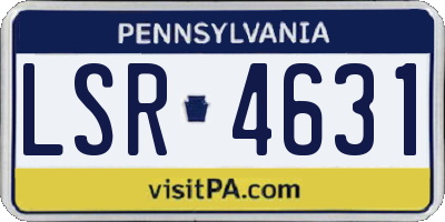 PA license plate LSR4631