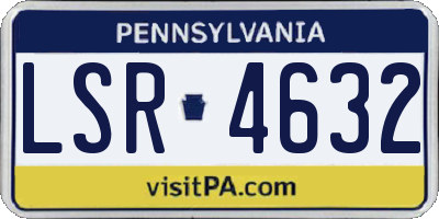 PA license plate LSR4632