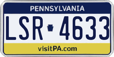 PA license plate LSR4633
