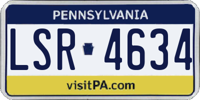 PA license plate LSR4634