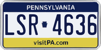PA license plate LSR4636