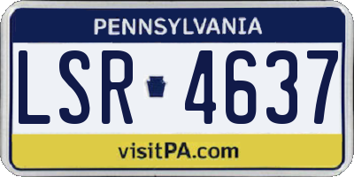 PA license plate LSR4637