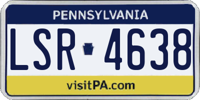 PA license plate LSR4638