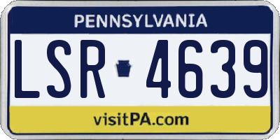 PA license plate LSR4639