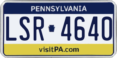 PA license plate LSR4640