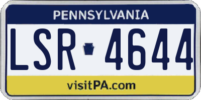PA license plate LSR4644