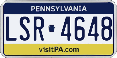PA license plate LSR4648