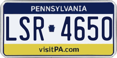 PA license plate LSR4650