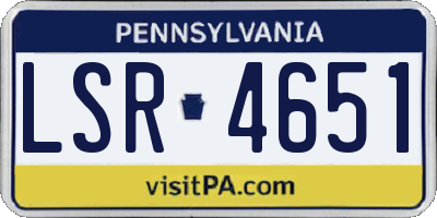 PA license plate LSR4651