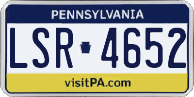 PA license plate LSR4652