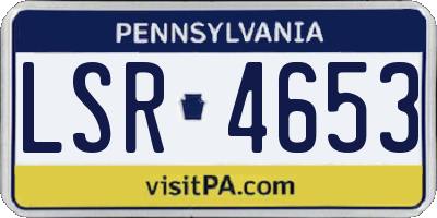 PA license plate LSR4653