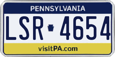 PA license plate LSR4654