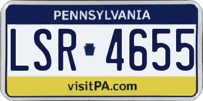 PA license plate LSR4655