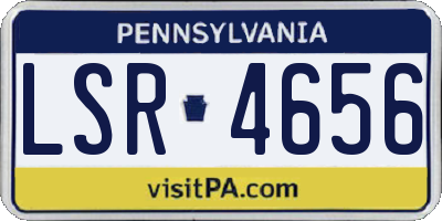 PA license plate LSR4656