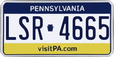 PA license plate LSR4665