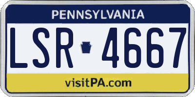 PA license plate LSR4667