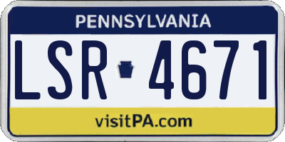 PA license plate LSR4671
