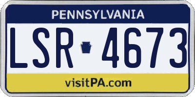 PA license plate LSR4673