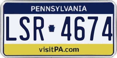 PA license plate LSR4674