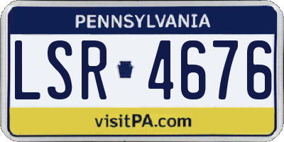 PA license plate LSR4676