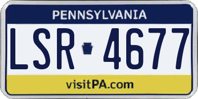 PA license plate LSR4677