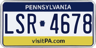 PA license plate LSR4678