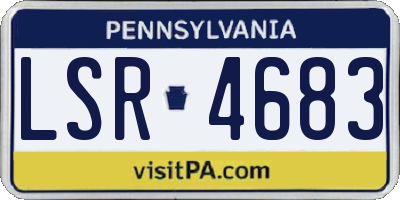 PA license plate LSR4683