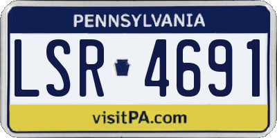 PA license plate LSR4691