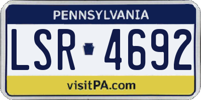 PA license plate LSR4692