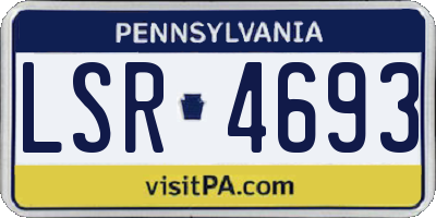 PA license plate LSR4693