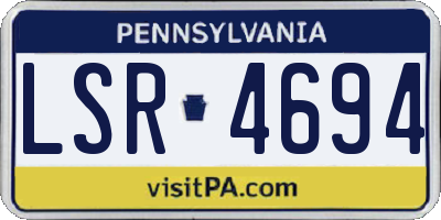 PA license plate LSR4694