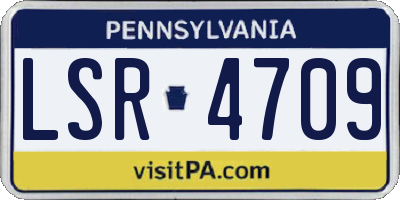 PA license plate LSR4709