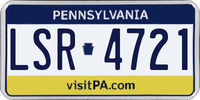 PA license plate LSR4721