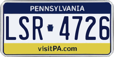 PA license plate LSR4726
