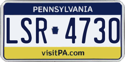 PA license plate LSR4730