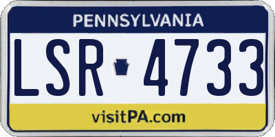 PA license plate LSR4733