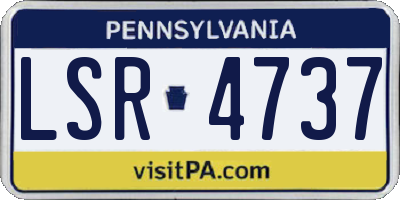 PA license plate LSR4737