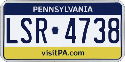 PA license plate LSR4738