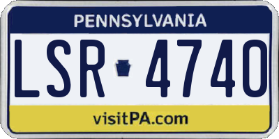 PA license plate LSR4740