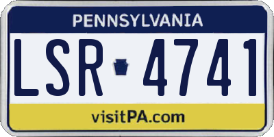 PA license plate LSR4741