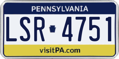 PA license plate LSR4751