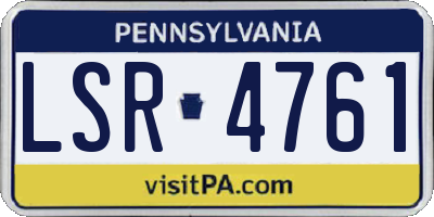 PA license plate LSR4761